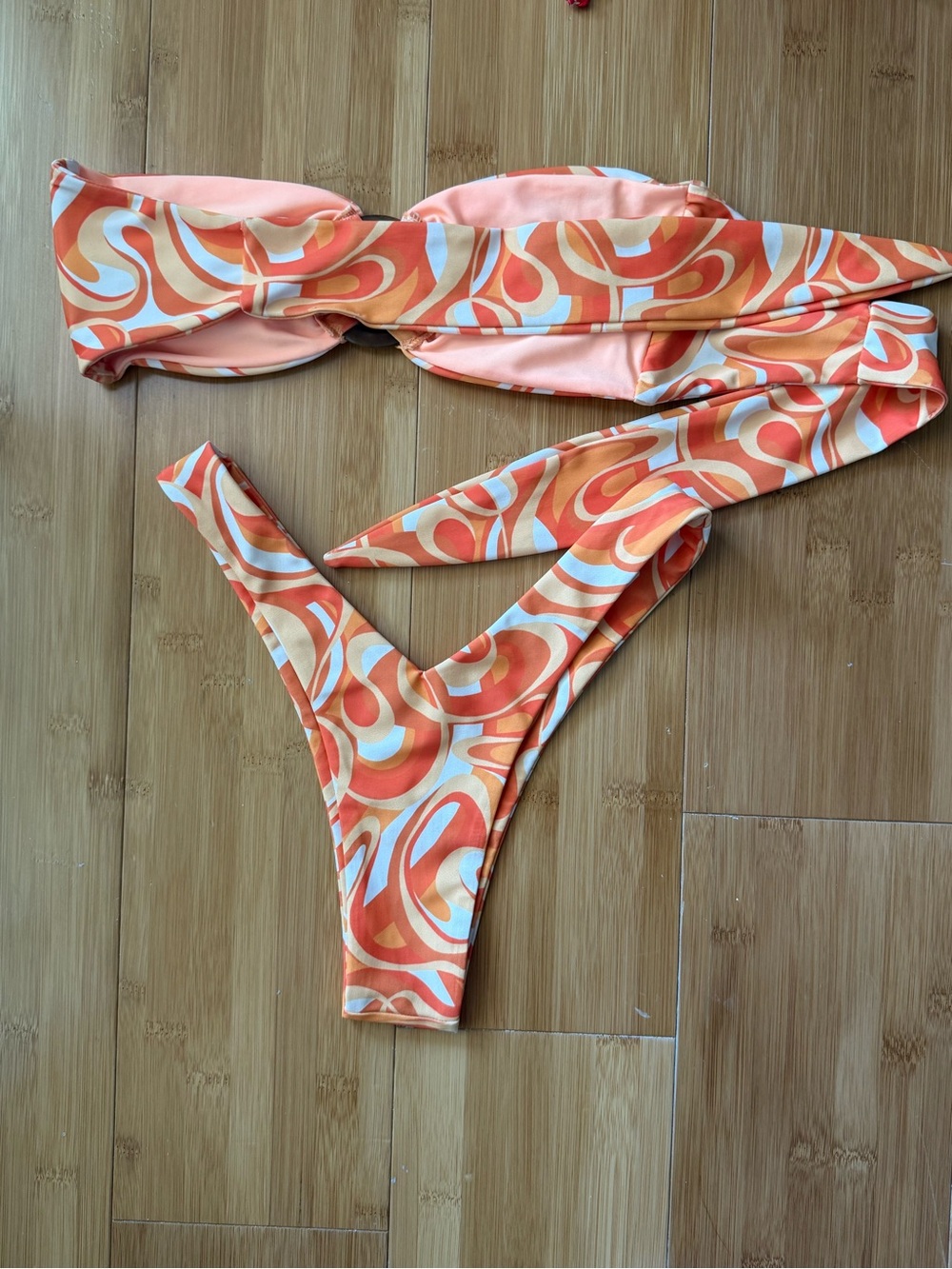 Kulani Kinis Orange Swirl, Red Floral & Blue Purple Retro Bikini Set - Picture 5 of 7